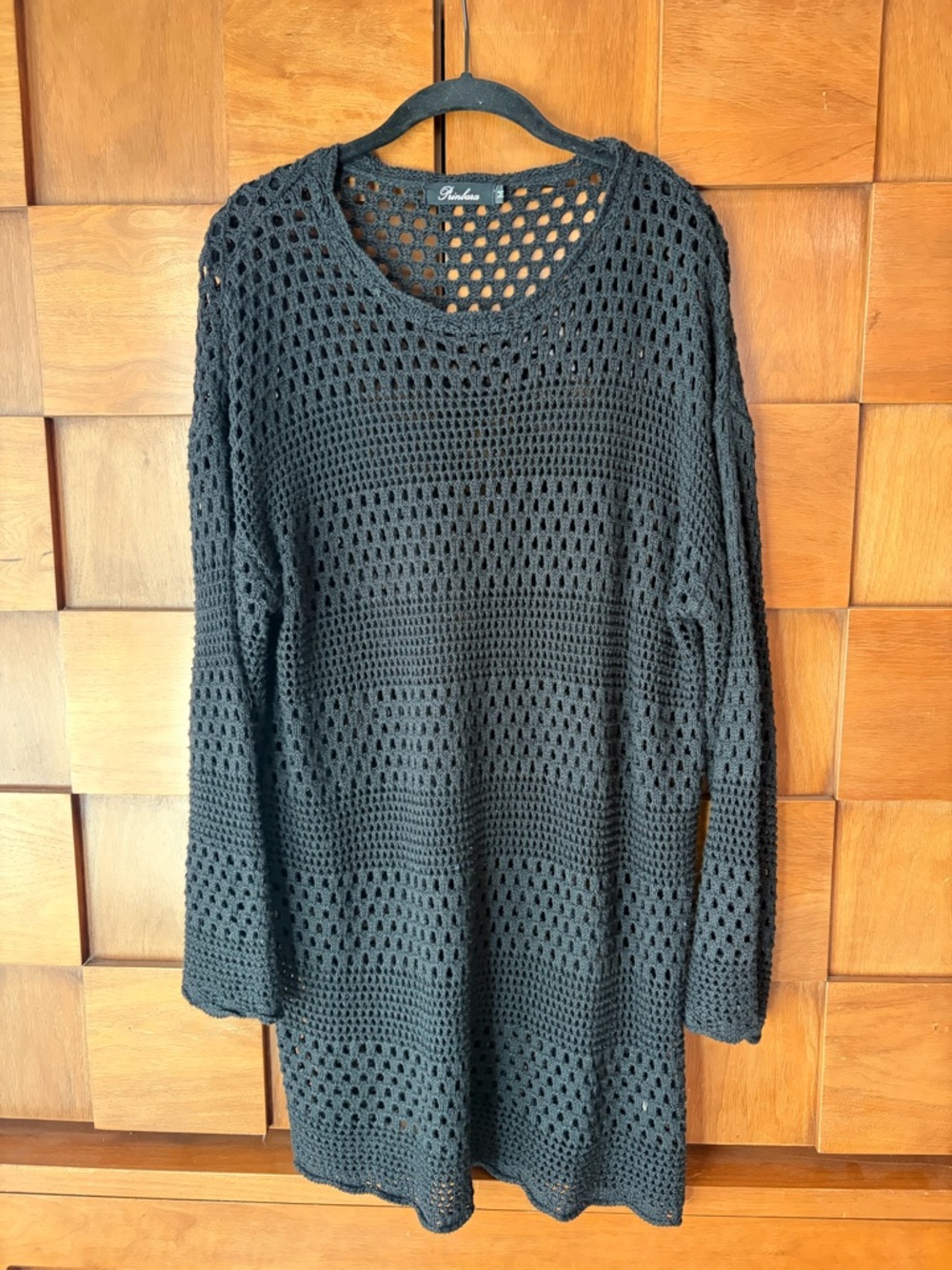 BEACH COVER UP SWIM OPEN KNIT CROCHET mini dress